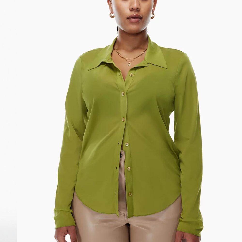 Aritzia Prose Longsleeve Green Button Down